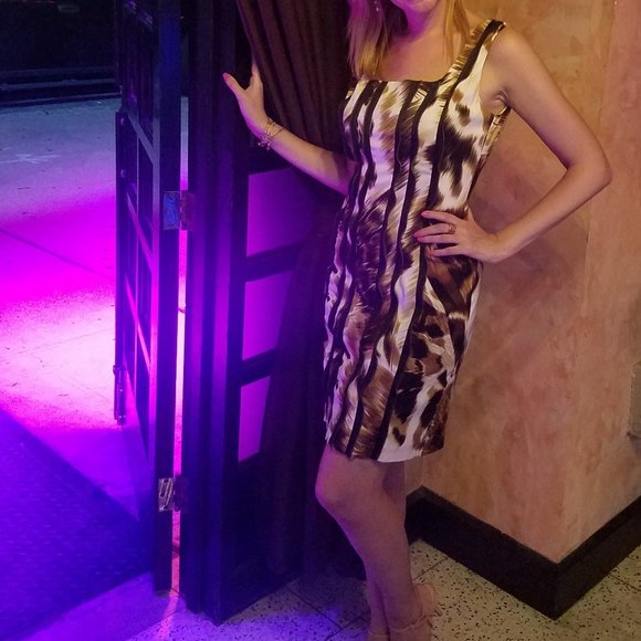 Muse Dresses & Skirts - Muse animal print sleeveless dress